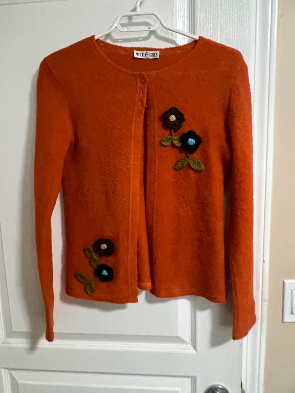 Mode Expres Orange Floral Cardigan - Picture 7 of 11